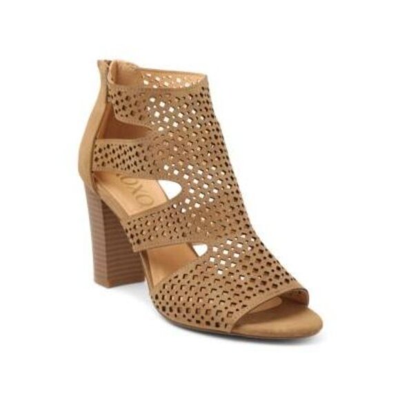 XOXO Women's Casual Boots Sand - Sand Perforated Peep-Toe Beamer Ankle Boot - Wo - Picture 9 of 9